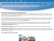 Tablet Screenshot of kingdombuilderscreditrepair.com